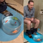 Jeu de pêche pour toilettes