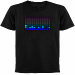 T-shirt equalizer clubbing lumineux